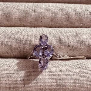 Vintage | Ring | Genuine Amethyst Ring in Silver